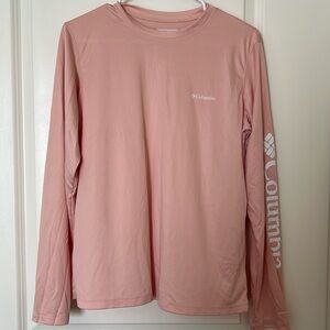 Columbia Omni-Shade Peach Long Sleeve Shirt. Size L